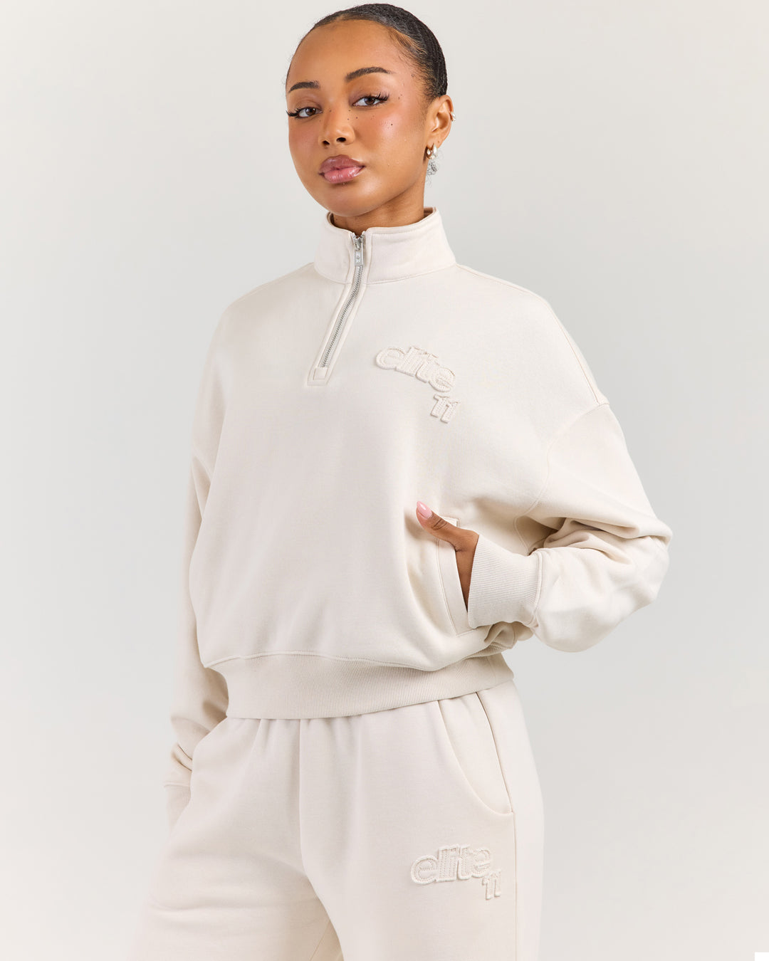 Omni Studio Women's 1/4 Zip - Bone