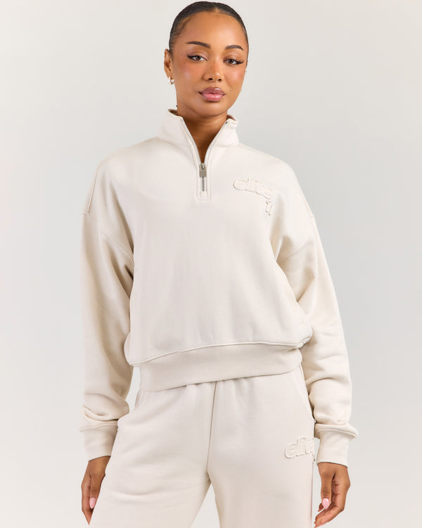 Omni Studio Women's 1/4 Zip - Bone