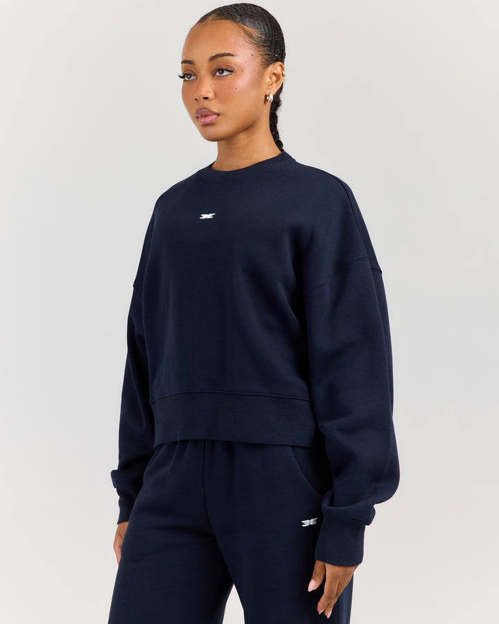 Omni Relaxed Crewneck - Navy