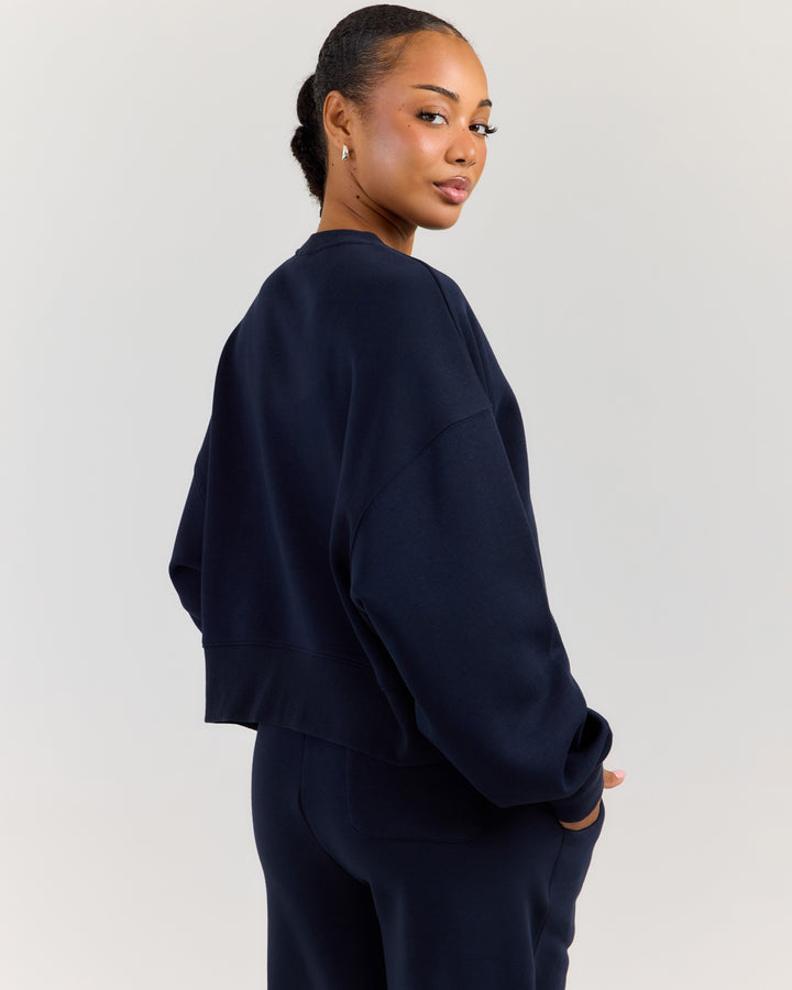 Omni Relaxed Crewneck - Navy