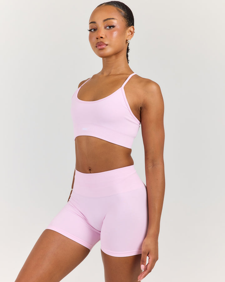 Elite Seamless Cross Back Bra - Pink