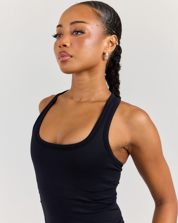 Elite Seamless Racer Tank - Black