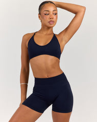 Elite Seamless Thin Halter Bra - Navy