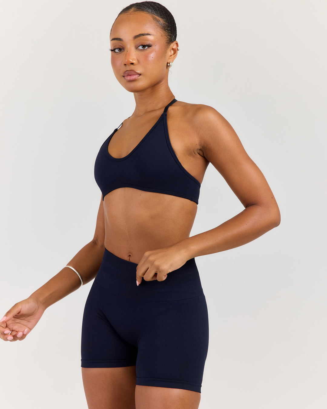 Elite Seamless Thin Halter Bra - Navy