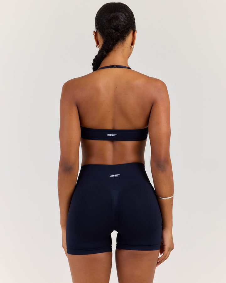 Elite Seamless Thin Halter Bra - Navy