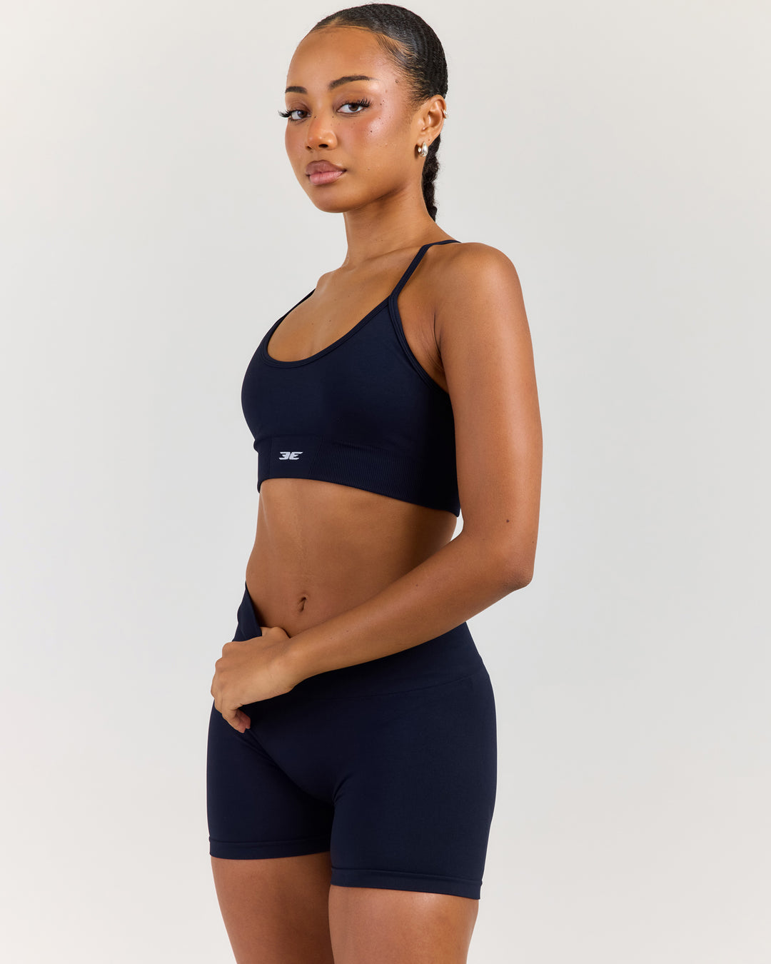 Elite Seamless Cross Back Bra - Navy