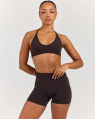 Elite Seamless Thin Halter Bra - Coffee Bean
