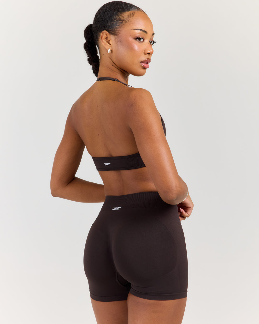 Elite Seamless Thin Halter Bra - Coffee Bean