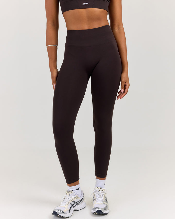 7/8 Elite Seamless Leggings V2 - Coffee Bean