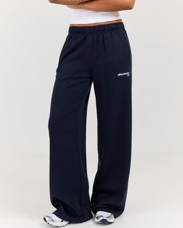 Airweave Snap Wide Leg Pants - Navy
