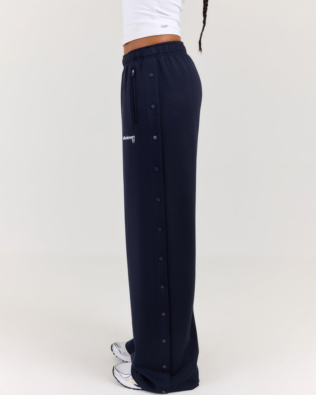 Airweave Snap Wide Leg Pants - Navy