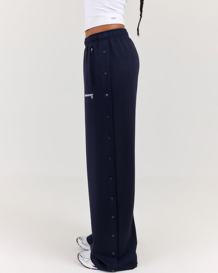Airweave Snap Wide Leg Pants - Navy