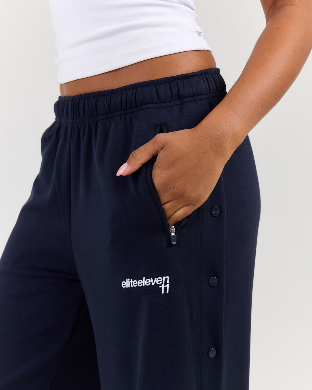 Airweave Snap Wide Leg Pants - Navy