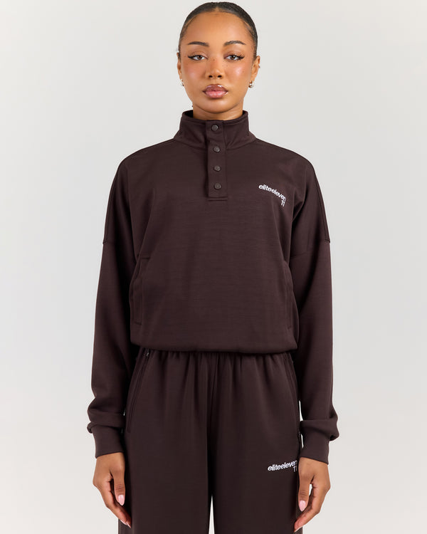 Airweave Snap Button Up - Coffee Bean