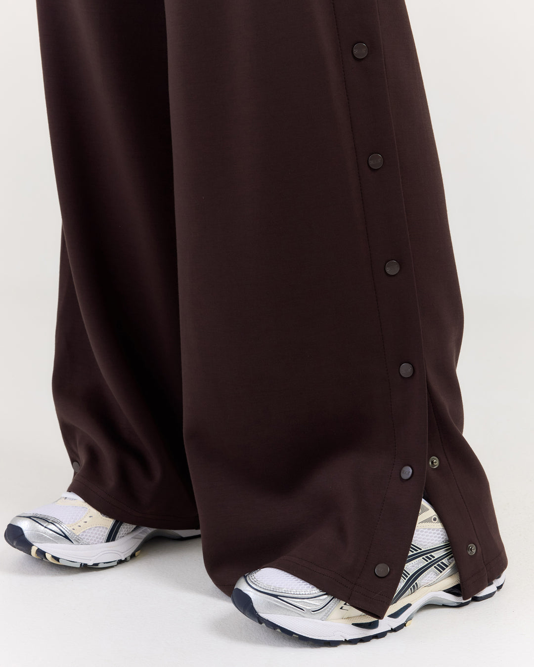 Airweave Snap Wide Leg Pants - Coffee Bean