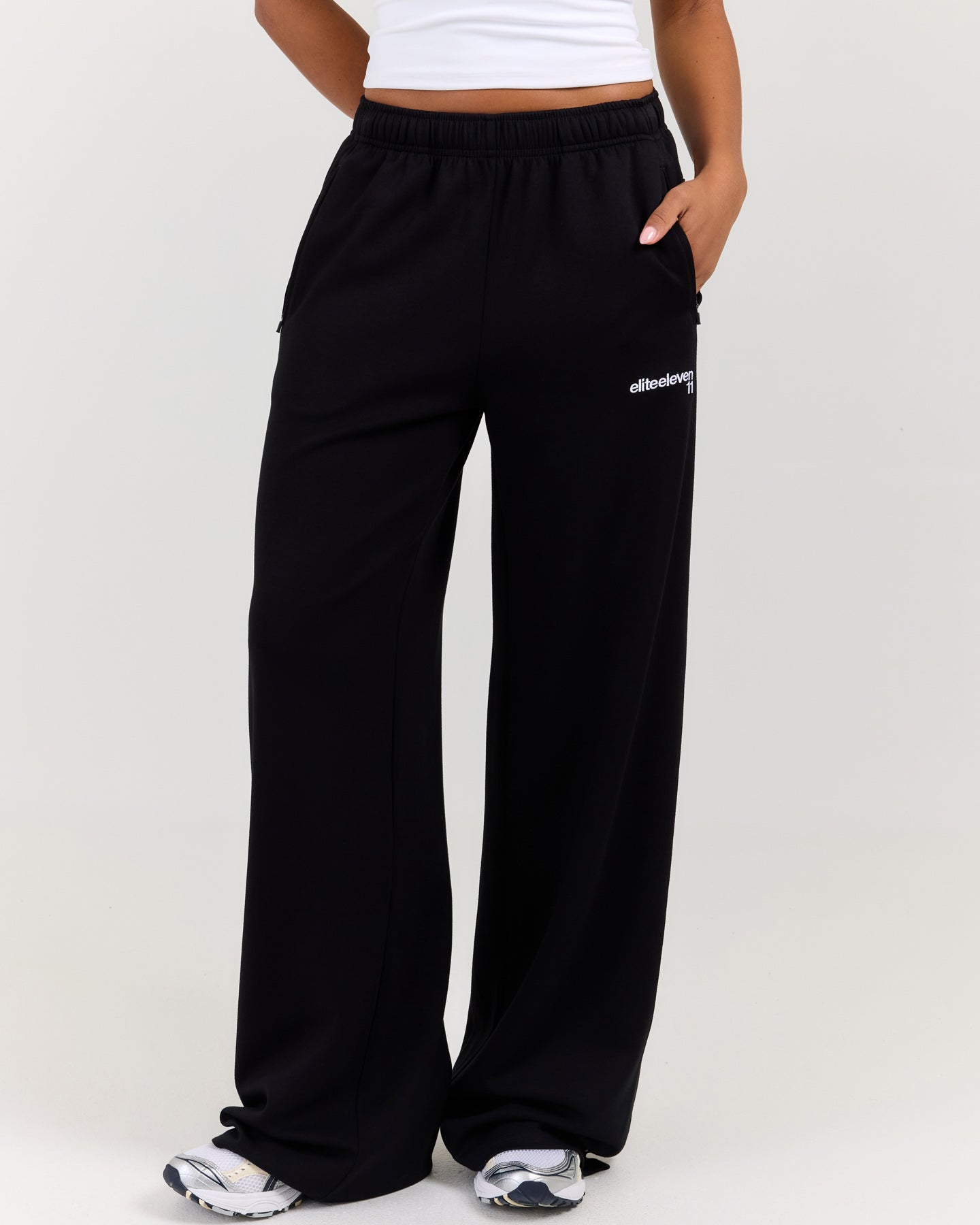 Airweave Snap Wide Leg Pants - Black