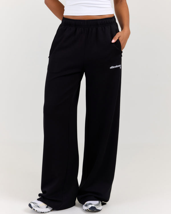 Airweave Snap Wide Leg Pants - Black