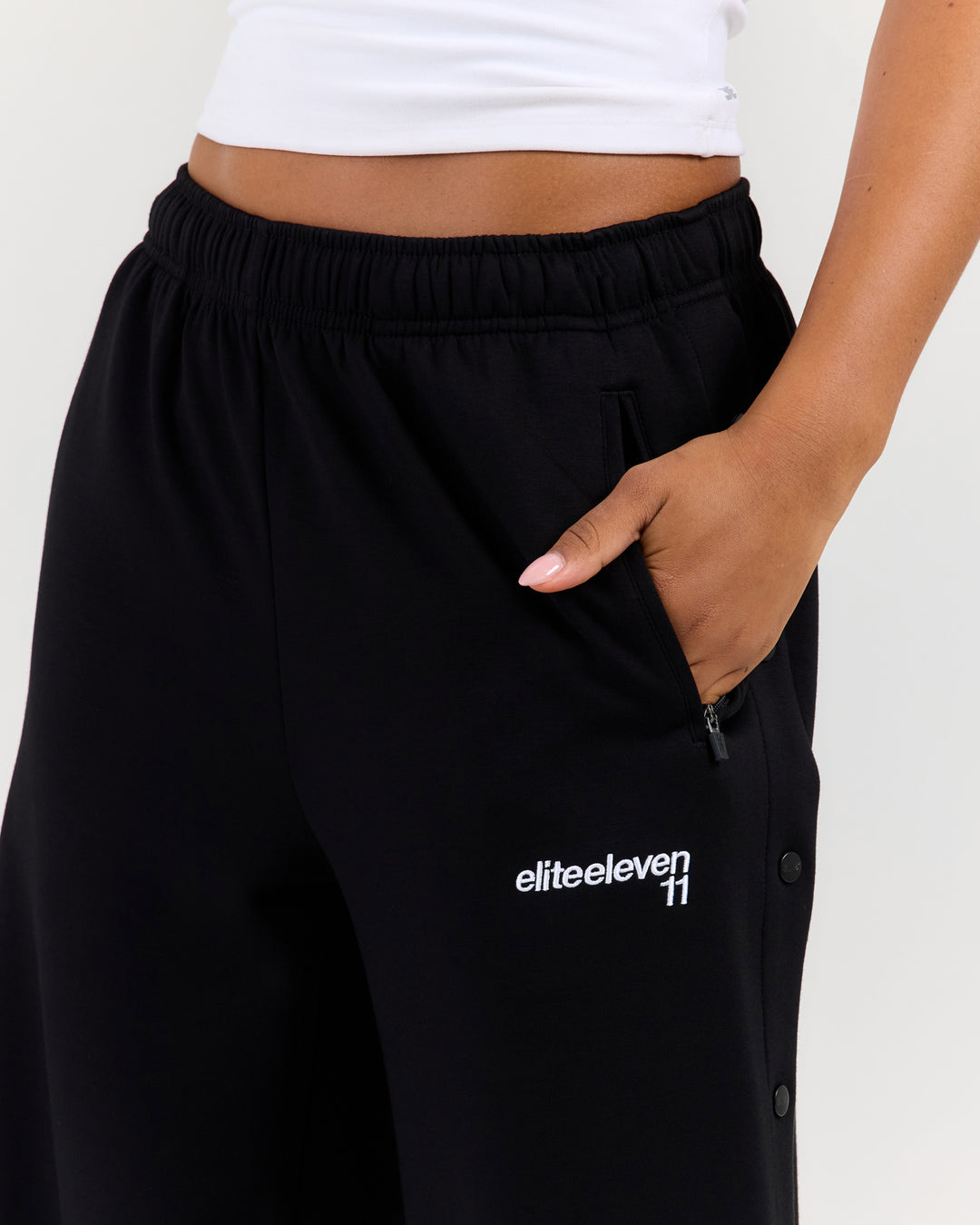 Airweave Snap Wide Leg Pants - Black