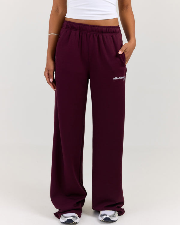 Airweave Snap Wide Leg Pants - Plum