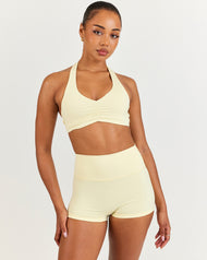 Halter Scrunch Bra - Buttercup
