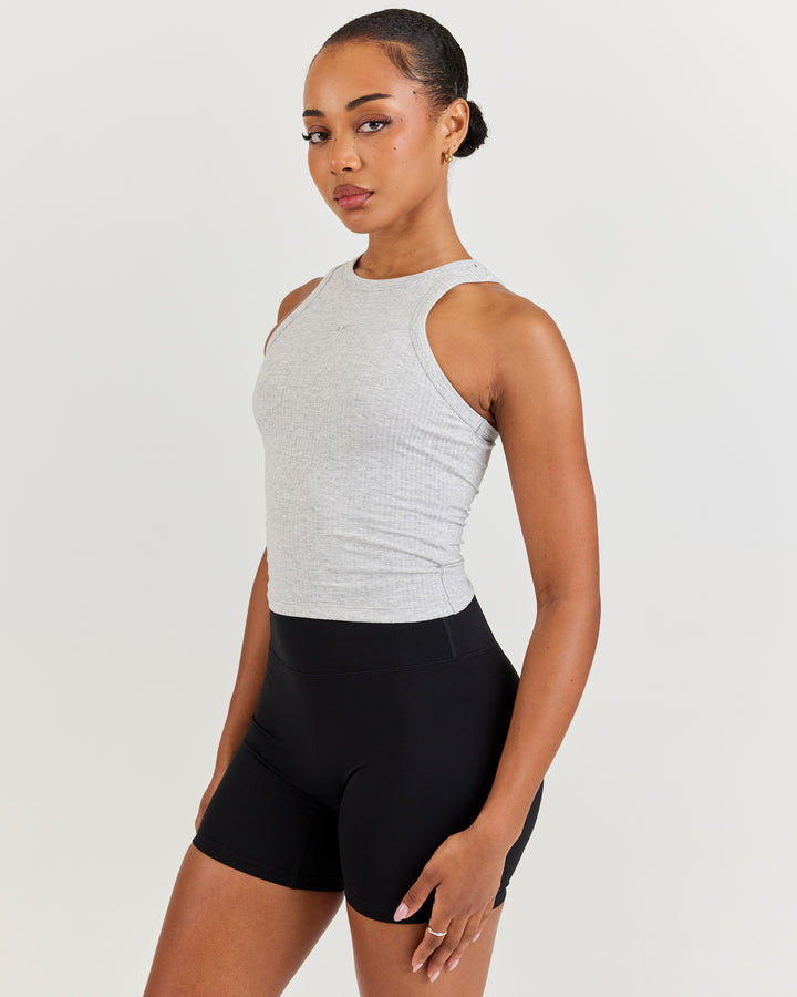 EE Ribbed Singlet - Grey Marle