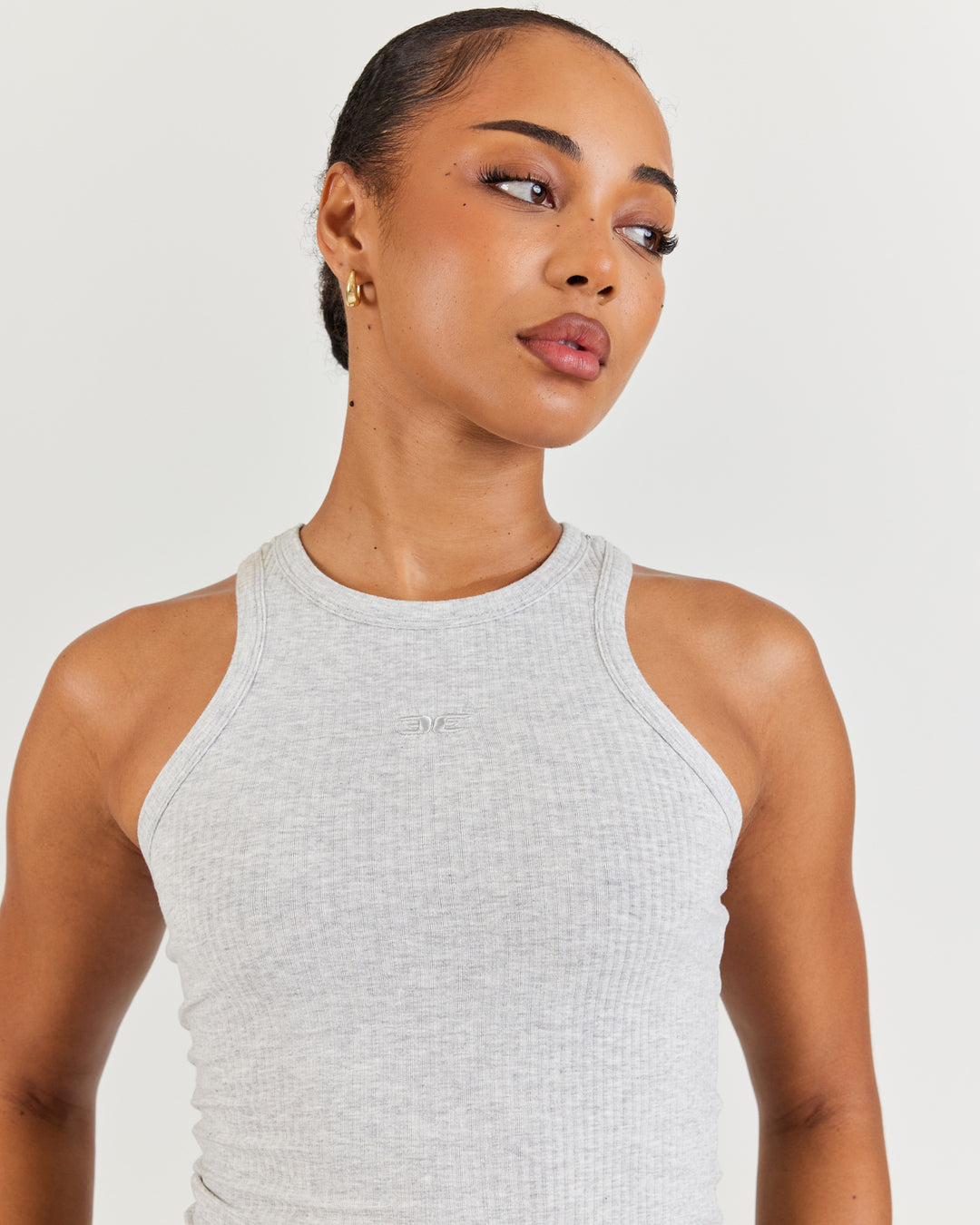 EE Ribbed Singlet - Grey Marle