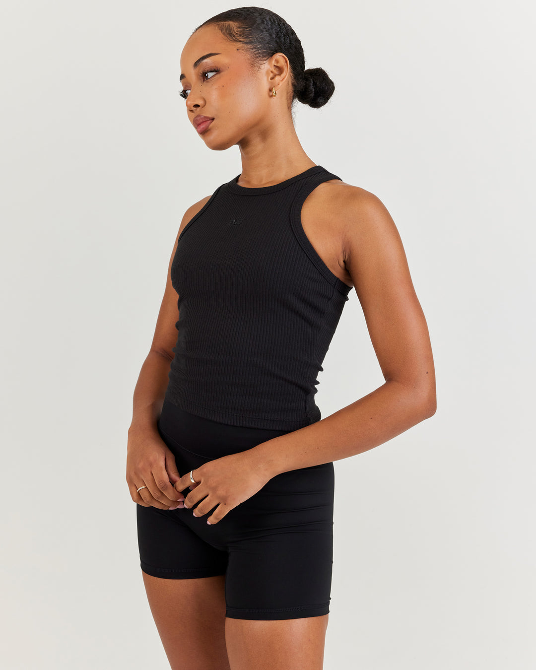 EE Ribbed Singlet - Black