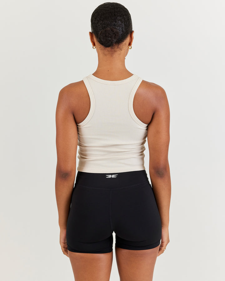 EE Ribbed Singlet - Bone