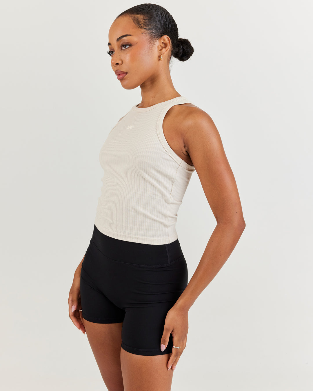 EE Ribbed Singlet - Bone