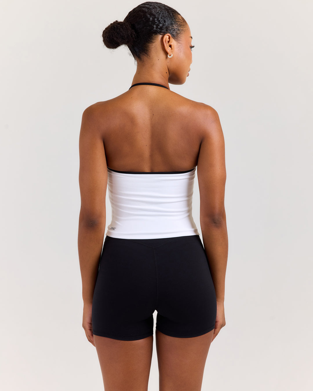 EE Thin Halter Tank - White/Black
