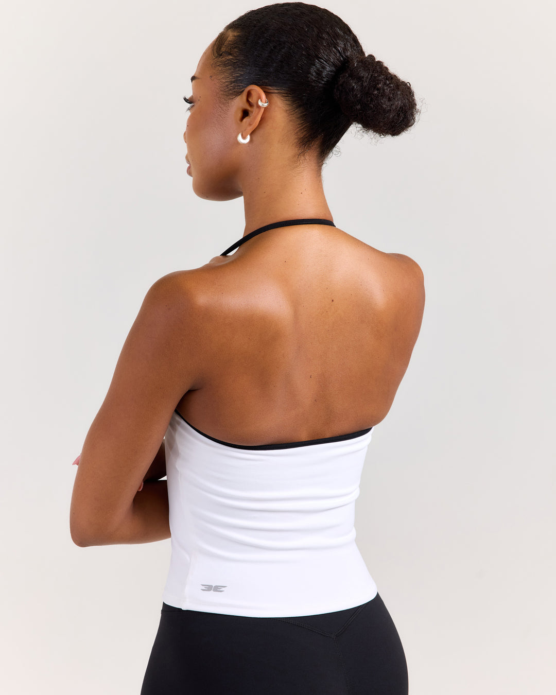 EE Thin Halter Tank - White/Black