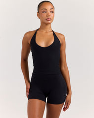 EE Halter Tie Tank - Black
