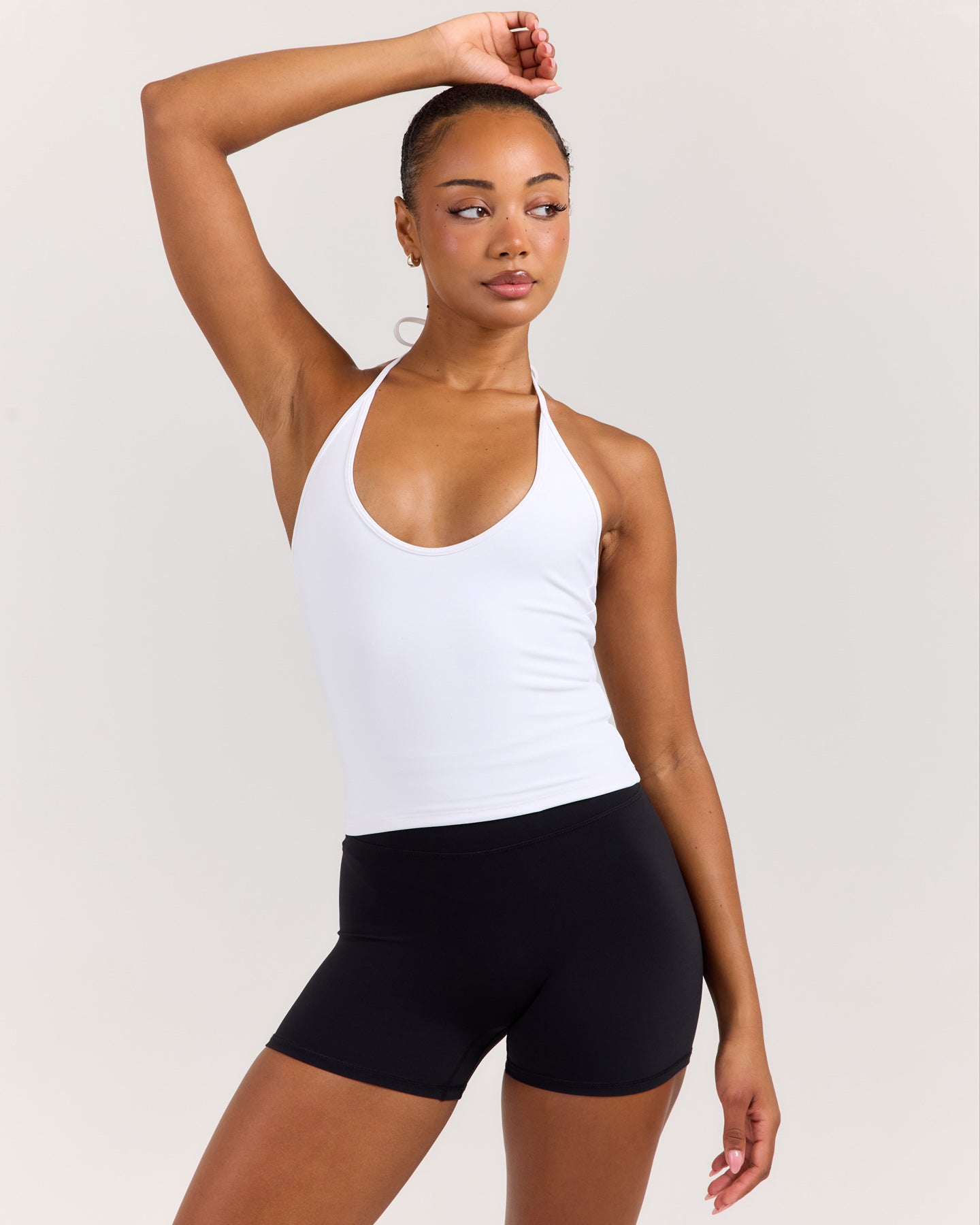 EE Halter Tie Tank - White