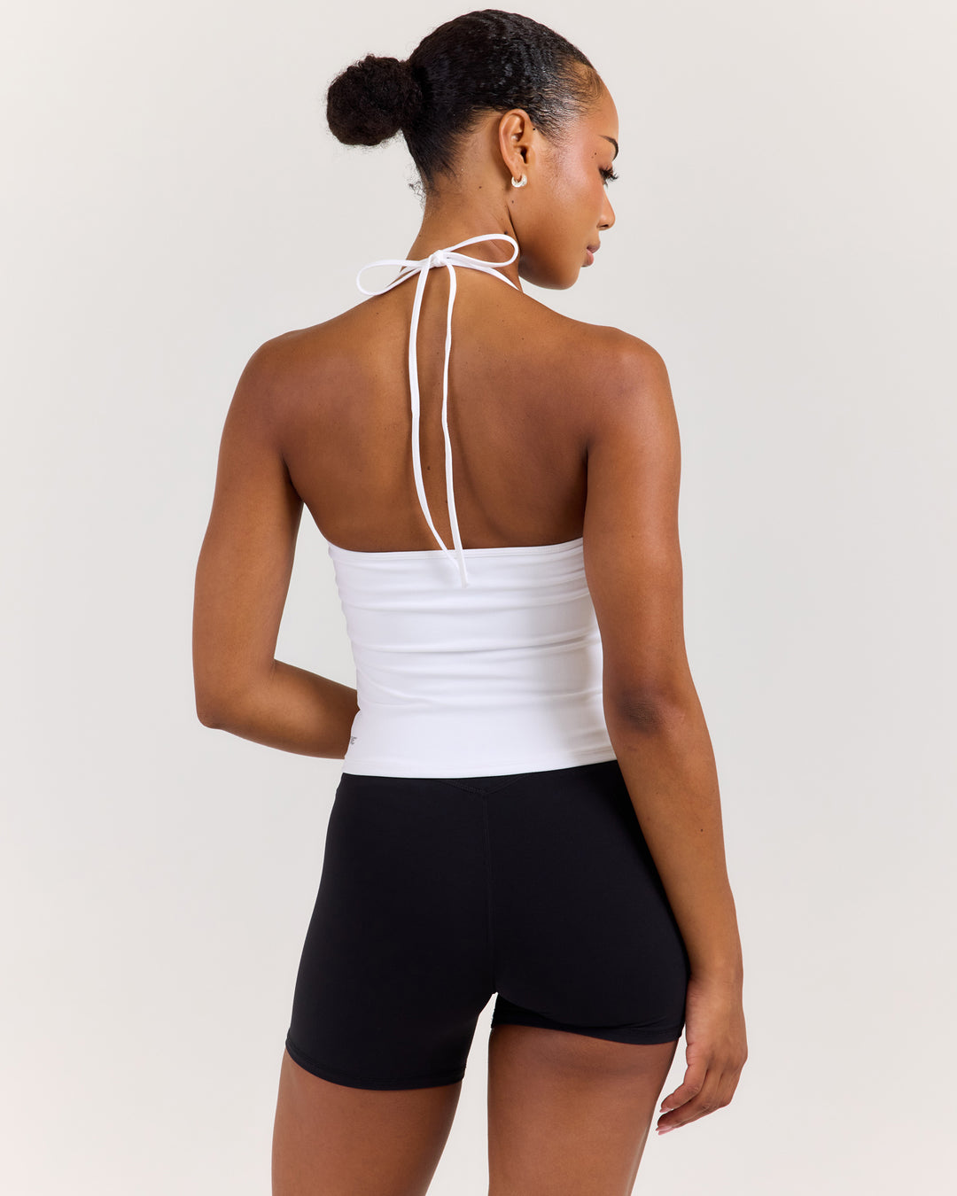 EE Halter Tie Tank - White