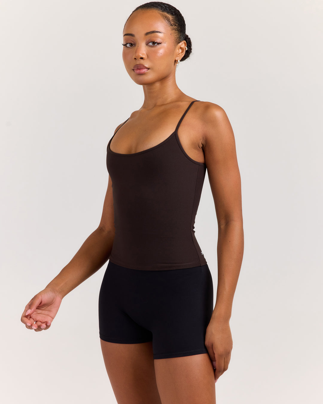 EE Thin Strap Tank - Coffee Bean