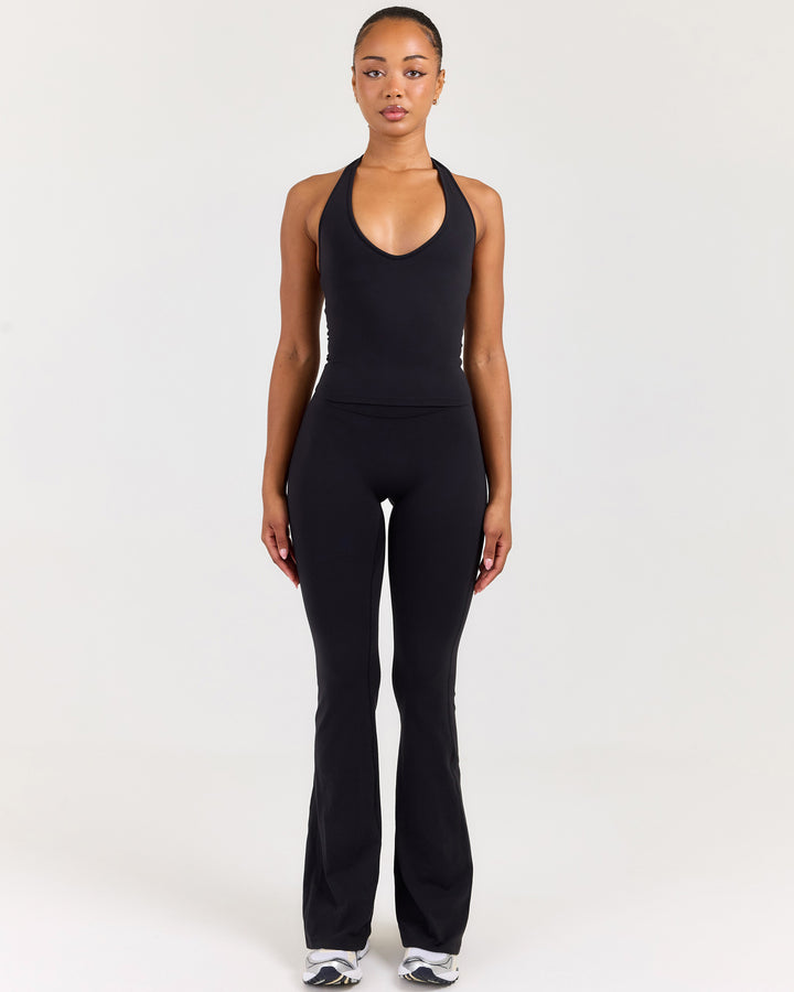 Luna Flare Leggings - Black