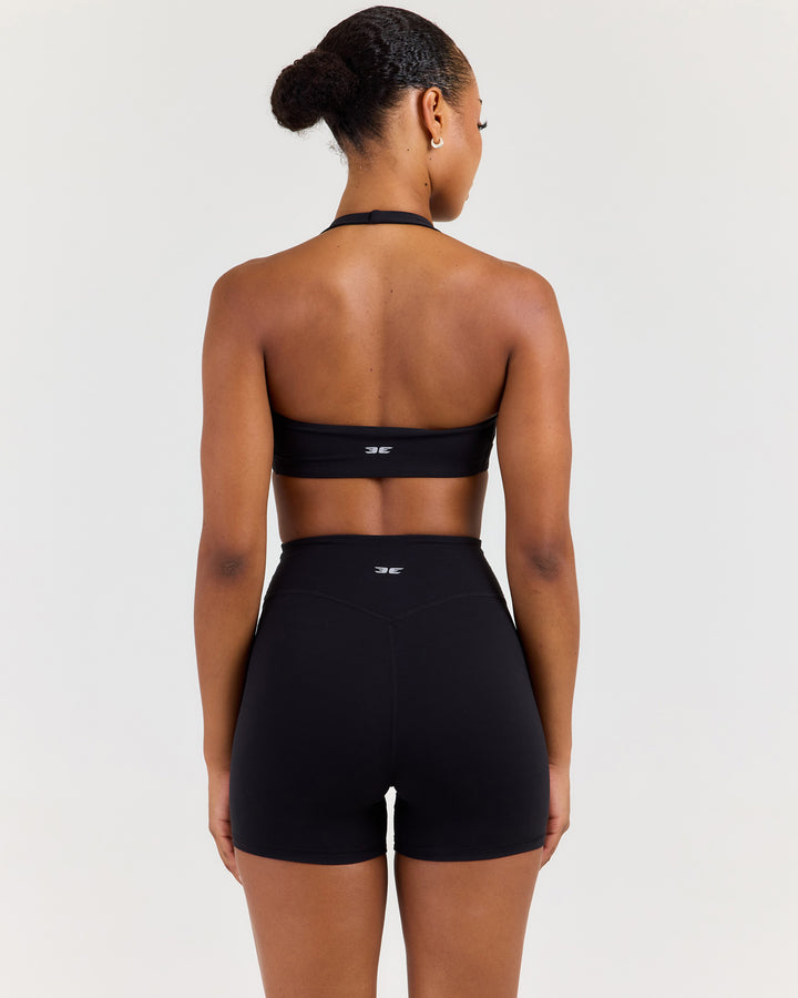 Luna Halter Bra - Black