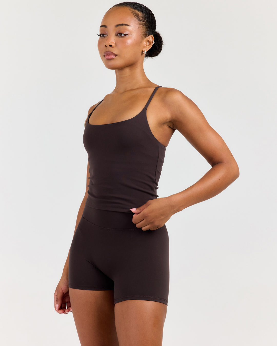 Luna Bend Tank - Coffee Bean