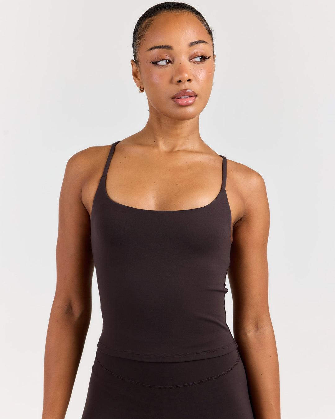 Luna Bend Tank - Coffee Bean