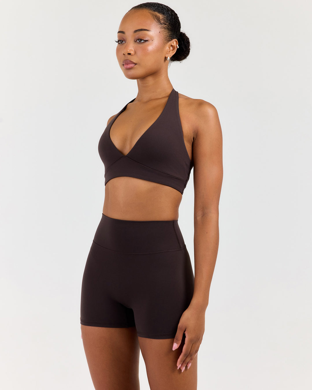 Luna Halter Bra - Coffee Bean