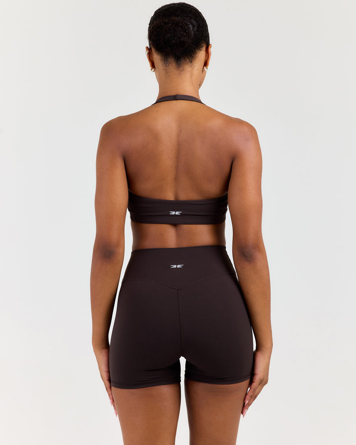 Luna Halter Bra - Coffee Bean