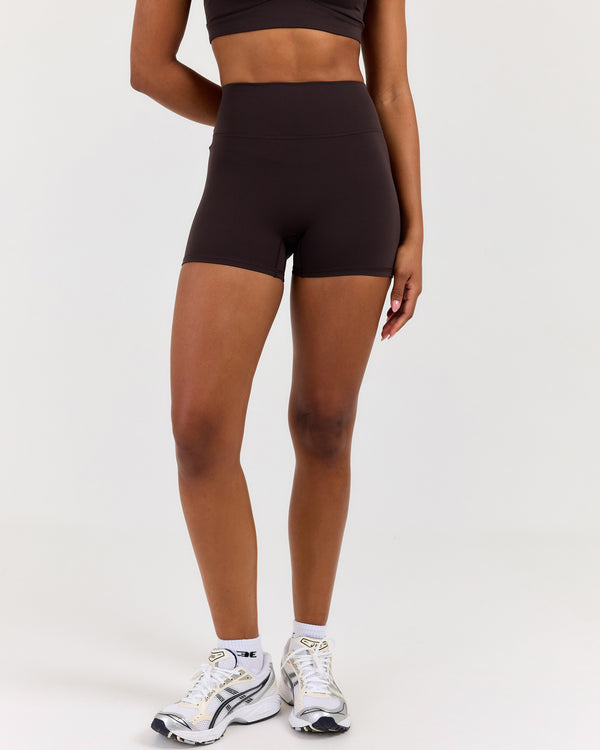 Luna Mini Shorts - Coffee Bean