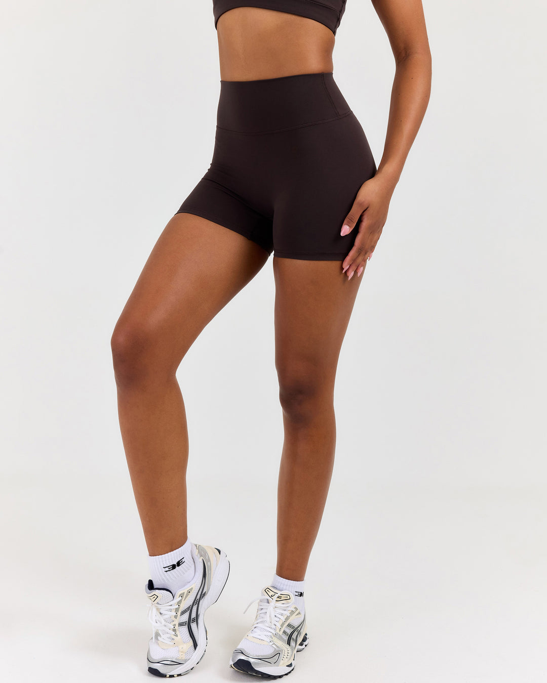 Luna Mini Shorts - Coffee Bean