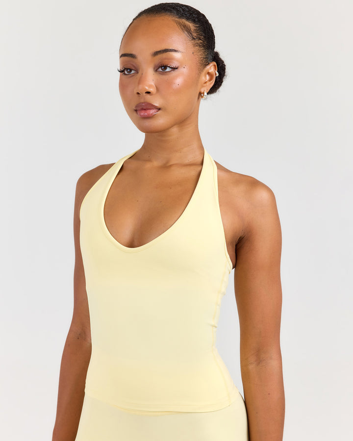 Luna Halter Tank - Butter