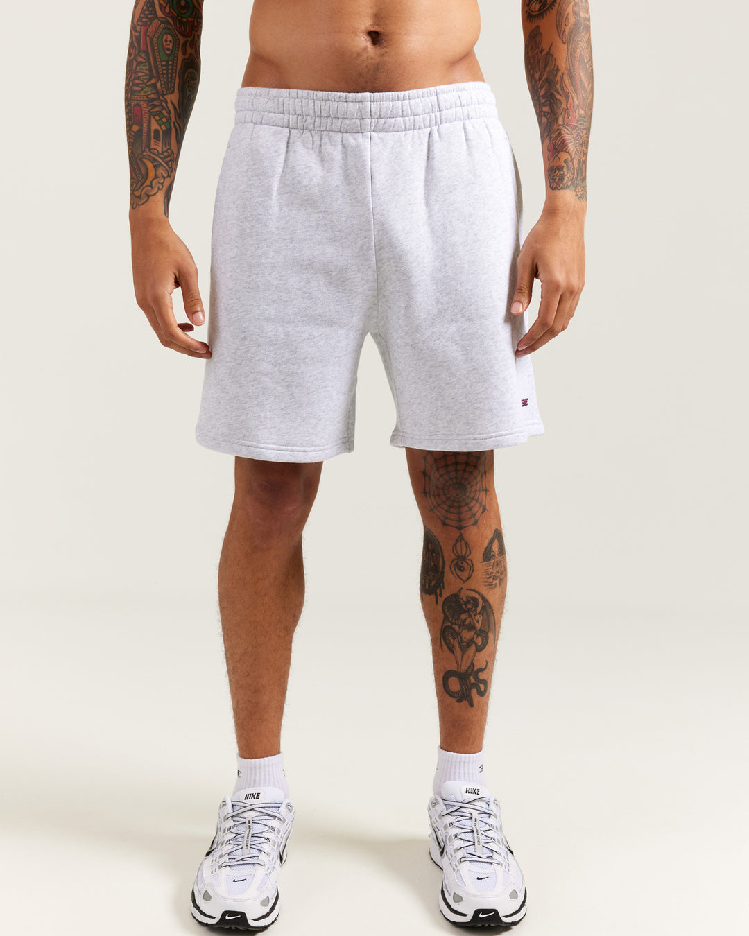 Omni Men's Shorts - Grey Marle/Cherry Cola
