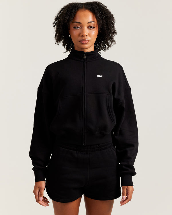 Omni Relaxed Zip Through - Black