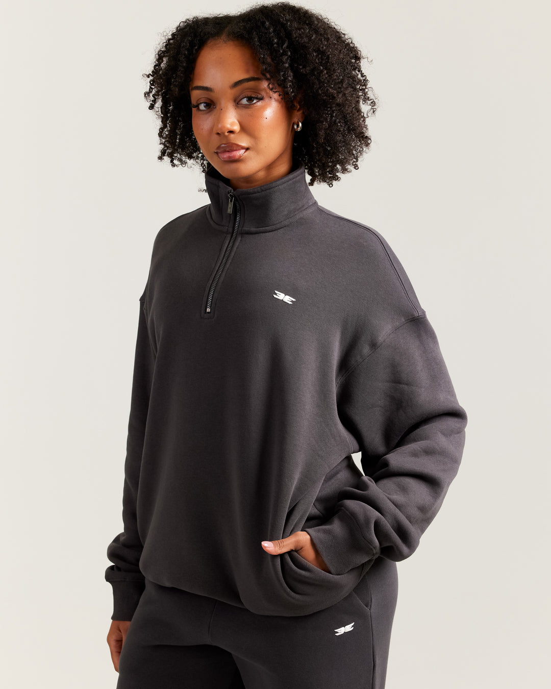 Omni Unisex 1/4 Zip - Charcoal