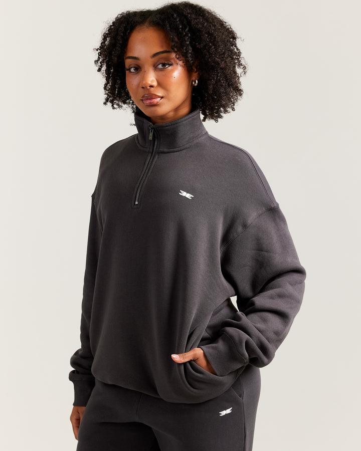 Omni Unisex 1/4 Zip - Charcoal