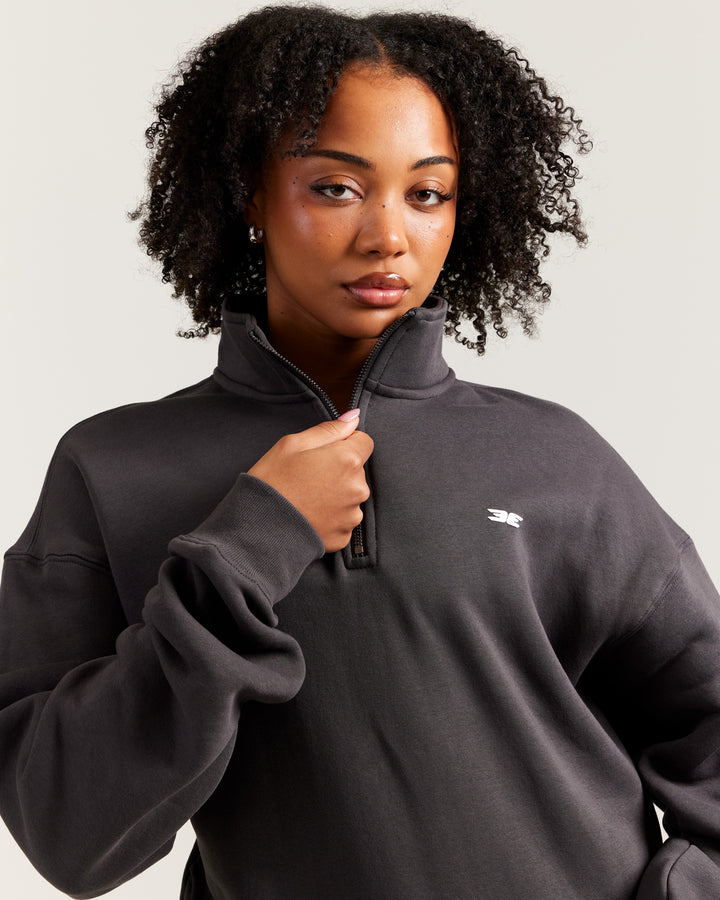 Omni Unisex 1/4 Zip - Charcoal