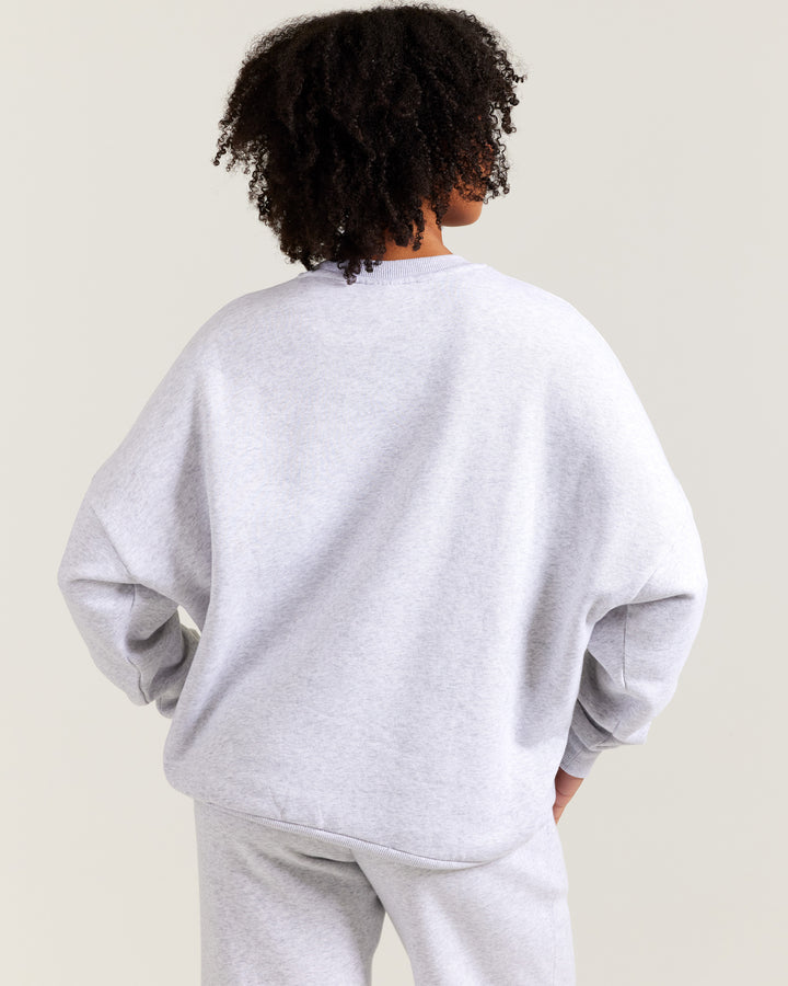 Omni Unisex Crewneck - Grey Marle/Cherry Cola